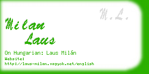 milan laus business card